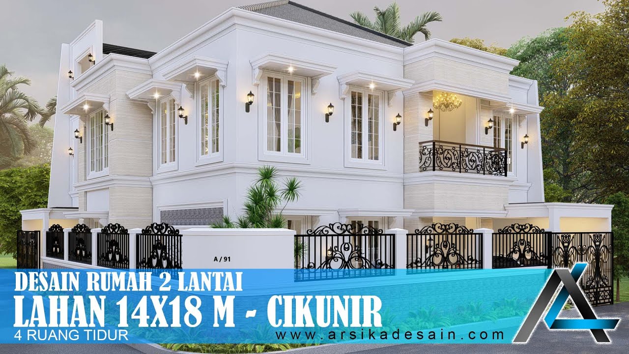 DESAIN RUMAH 14 X 18 METER I CIKUNIR –DESAIN RUMAH KLASIK#jasaarsitek #jasadesain #arsitek