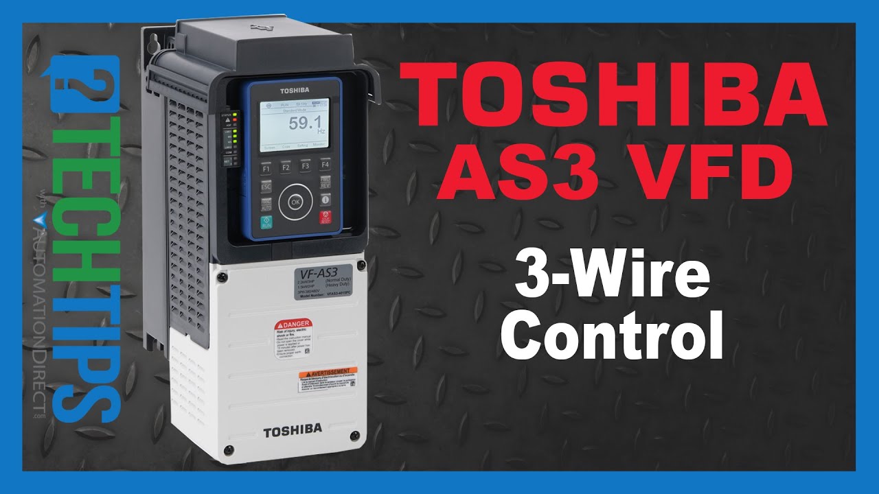 Toshiba AS3 AC Drive 3-Wire Control from AutomationDirect