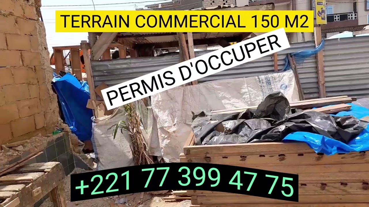 TERRAIN COMMERCIAL 150 M2 À VENDRE BIEN PLACÉ POUR PROJET IMMOBILIER RENTABLE/ +221 77 399 47 75