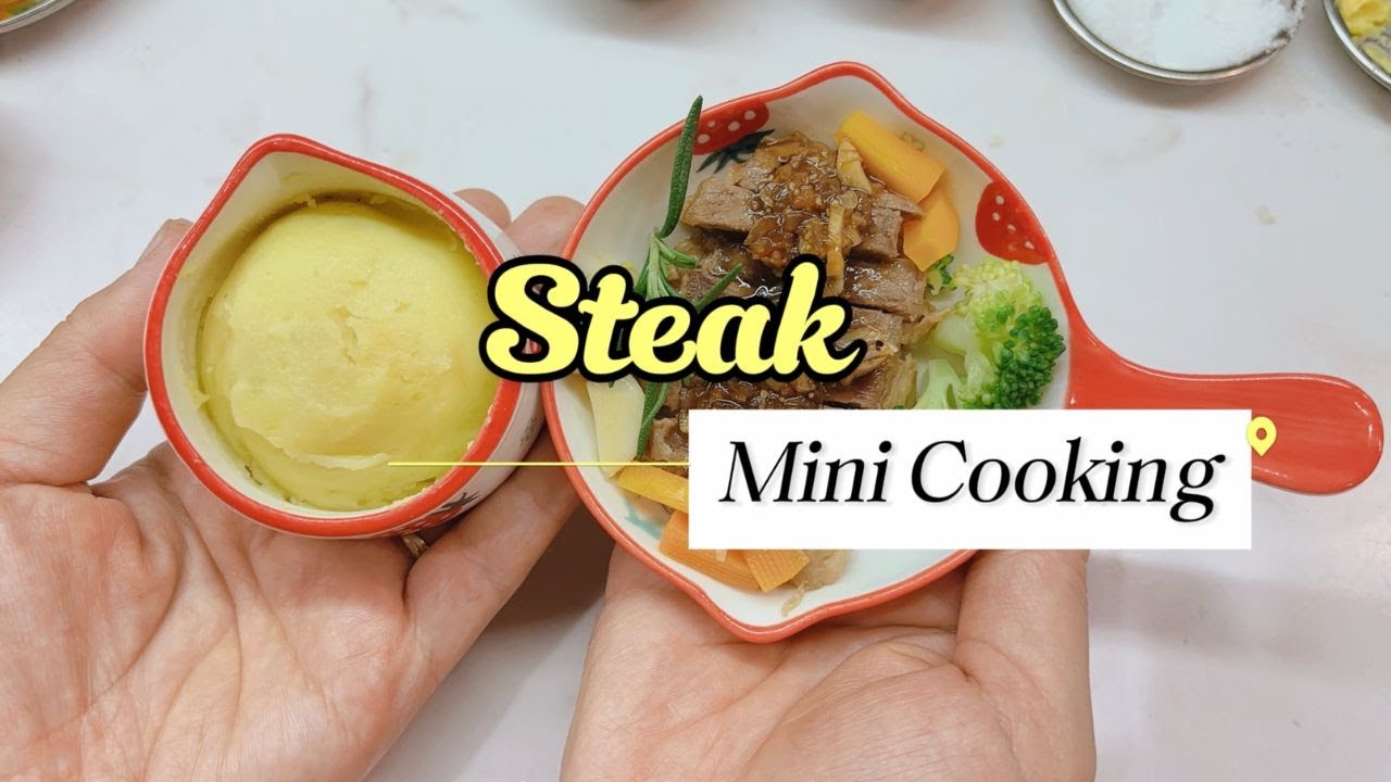 Cooking in miniature | How to Make Super Delicious Miniature Beef Steak | ASMR Cooking Mini Food