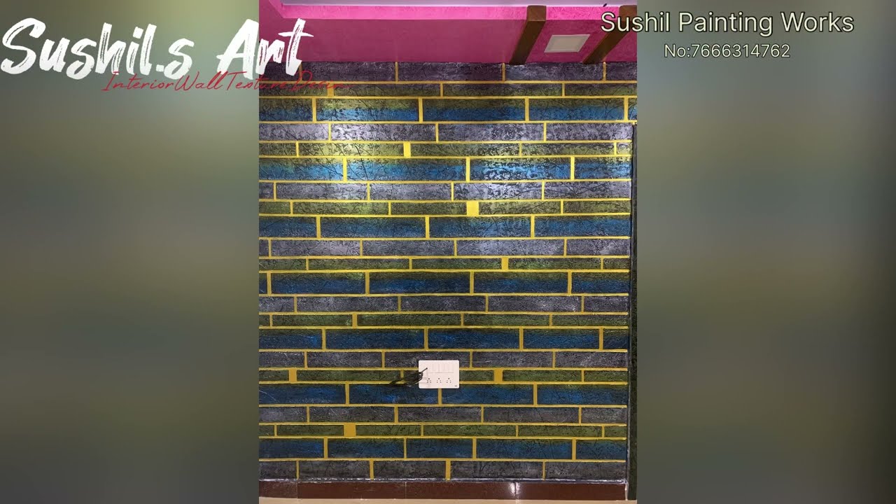 Different Bricks Texture Design | New wall texture Ideas | Metallic paint