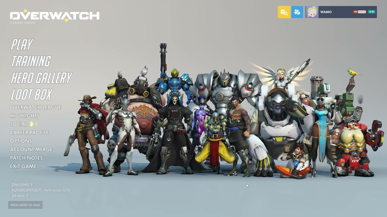 Overwatch 1 - The Last Menu Screen