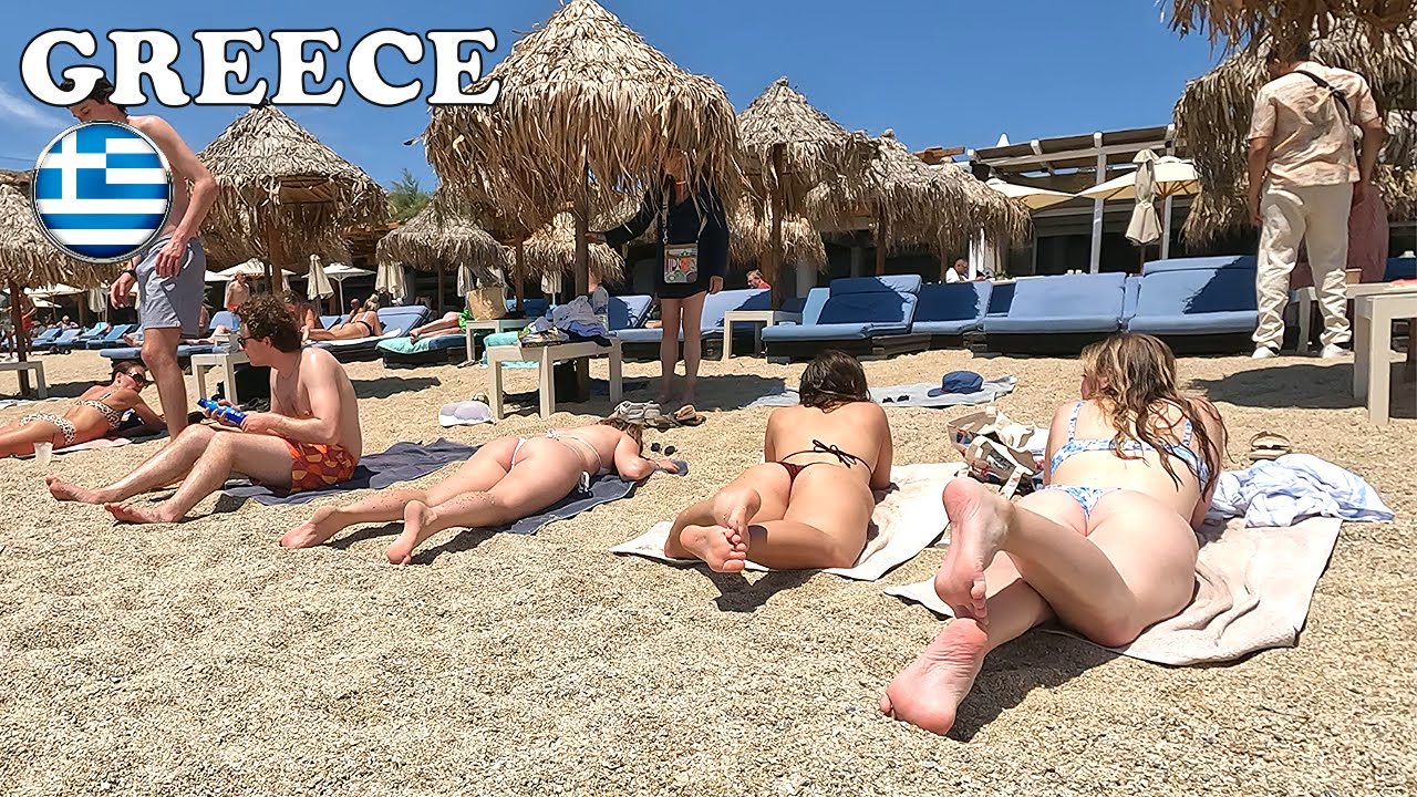 BIKINI BEACH |  Mykonos's Paradise Beach  🏖  Beach walk 3