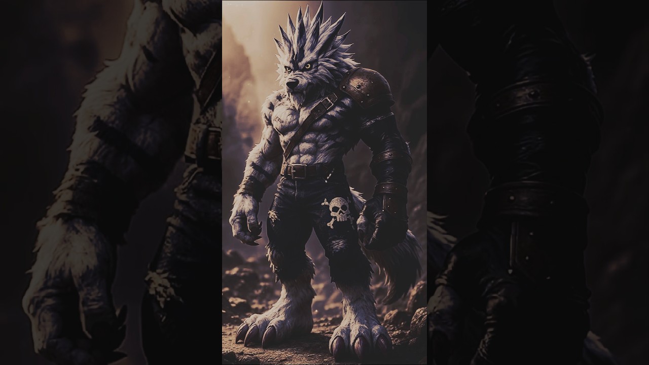 Weregarurumon (Digimon) in Dark Fantasy Nostalgia. 