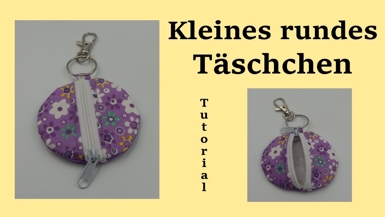 Kleines rundes Täschchen - schnell und einfach selbst genäht 😀