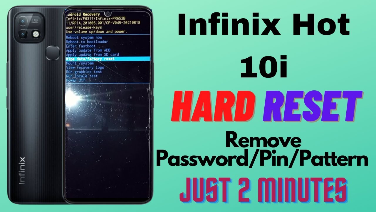Infinix hot 10i hard reset pr652b remove password pin pattern #infinixhot10i #hardreset #unlock