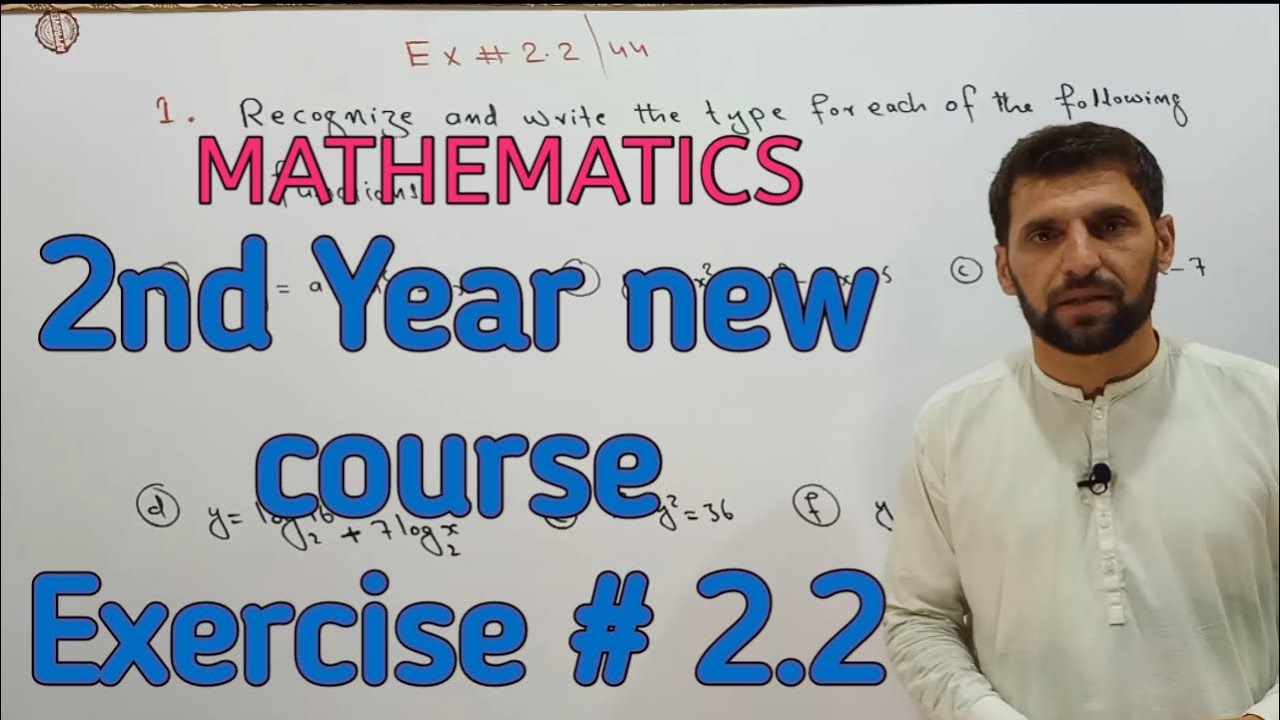 Second Year Mathematics KPK new course Exercise 2.2 || Functions and Graphs || meer Badshah Uddin