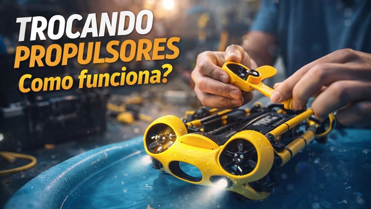 Manutenções em um Drone submarino (ROV - Remotely Operated Vehicle) Chasing M2 2022