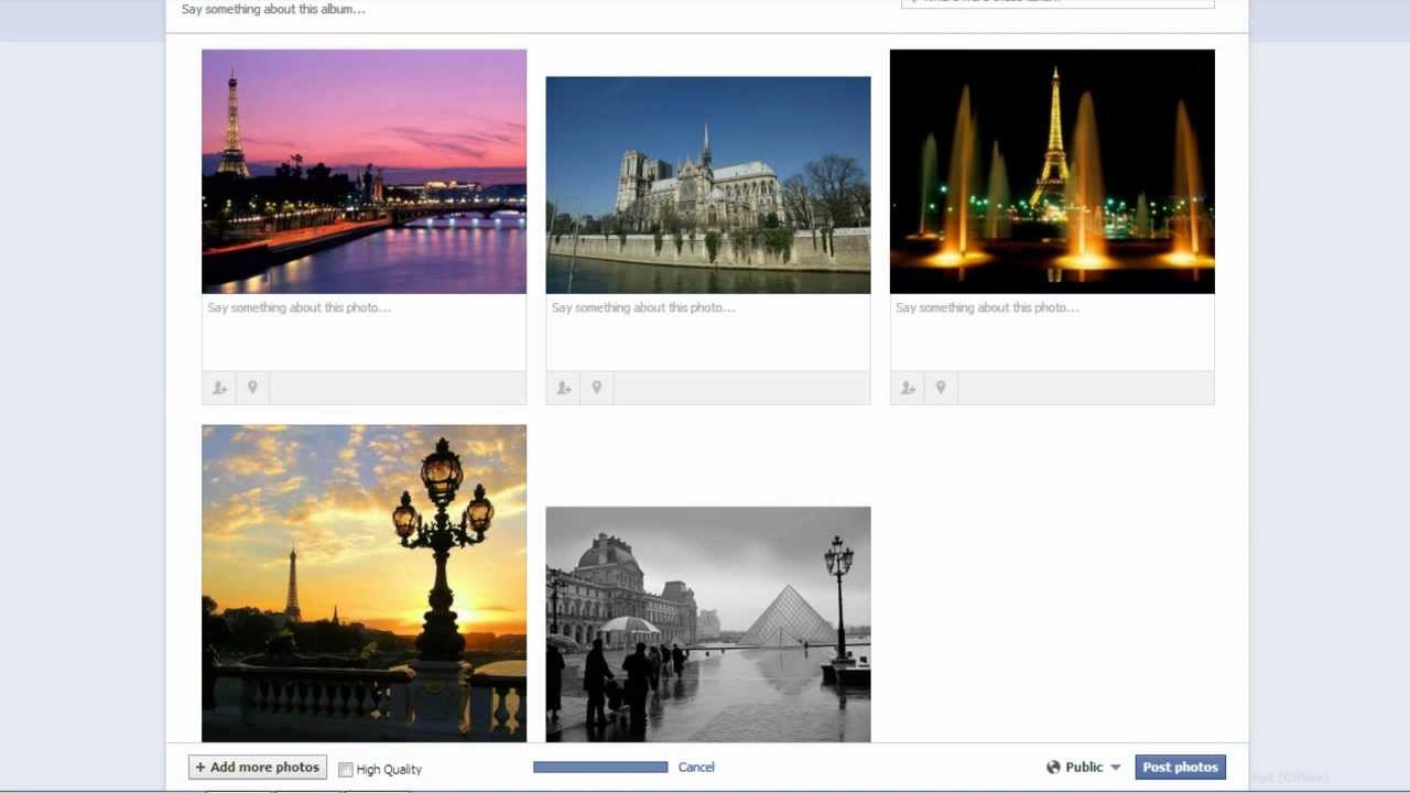 How to add photos and create albums and put privacy on them