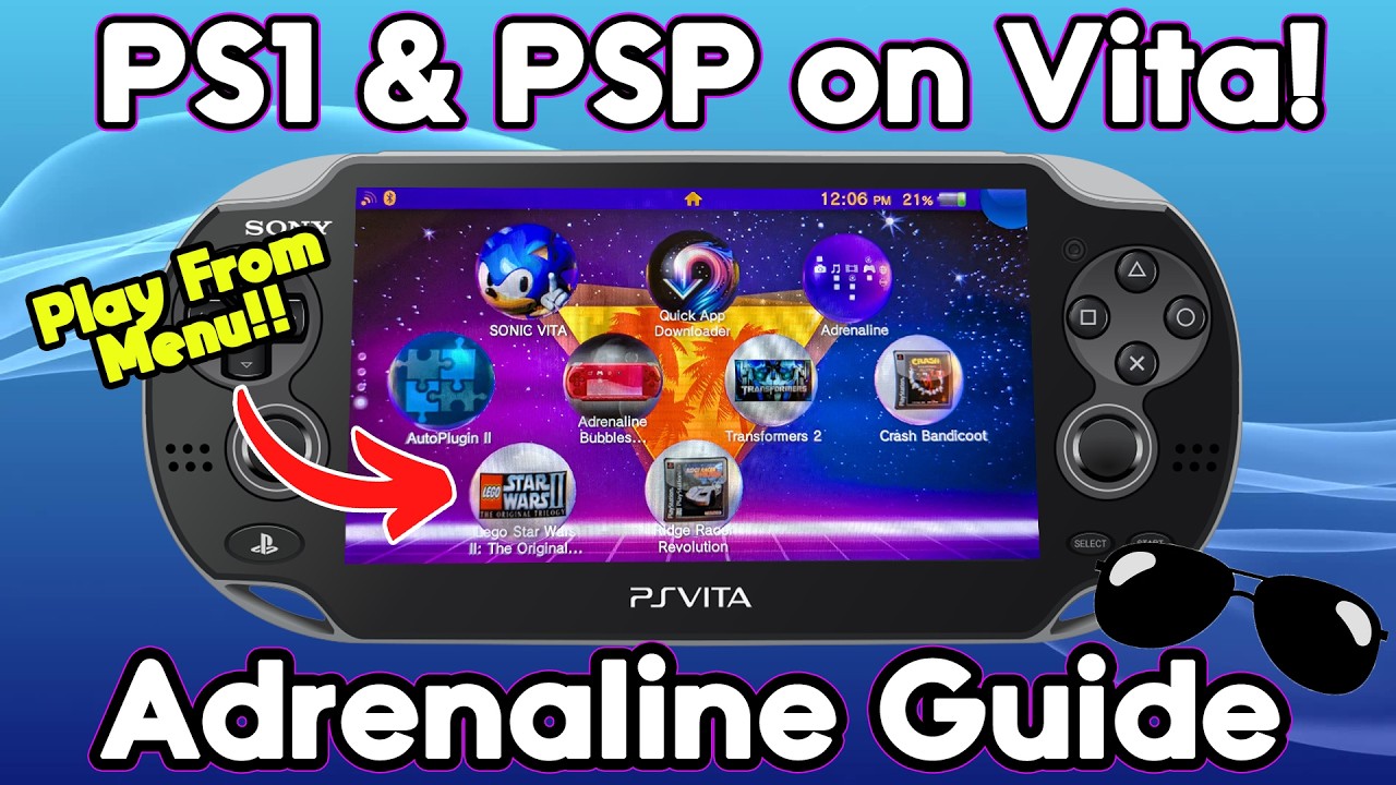 Игры для PS1 и PSP в главном меню Vita! | БЕЗ ПК! Руководство по настройке плагина Adrenaline и A...