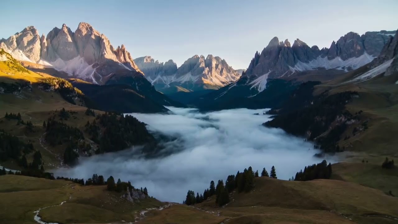 Morning Fog in the Mountains | Peaceful Background Video for Focus & Calm