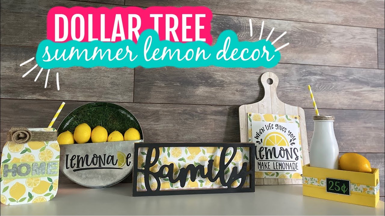 Summer Lemon Decor | 5 Dollar Tree DIY Projects