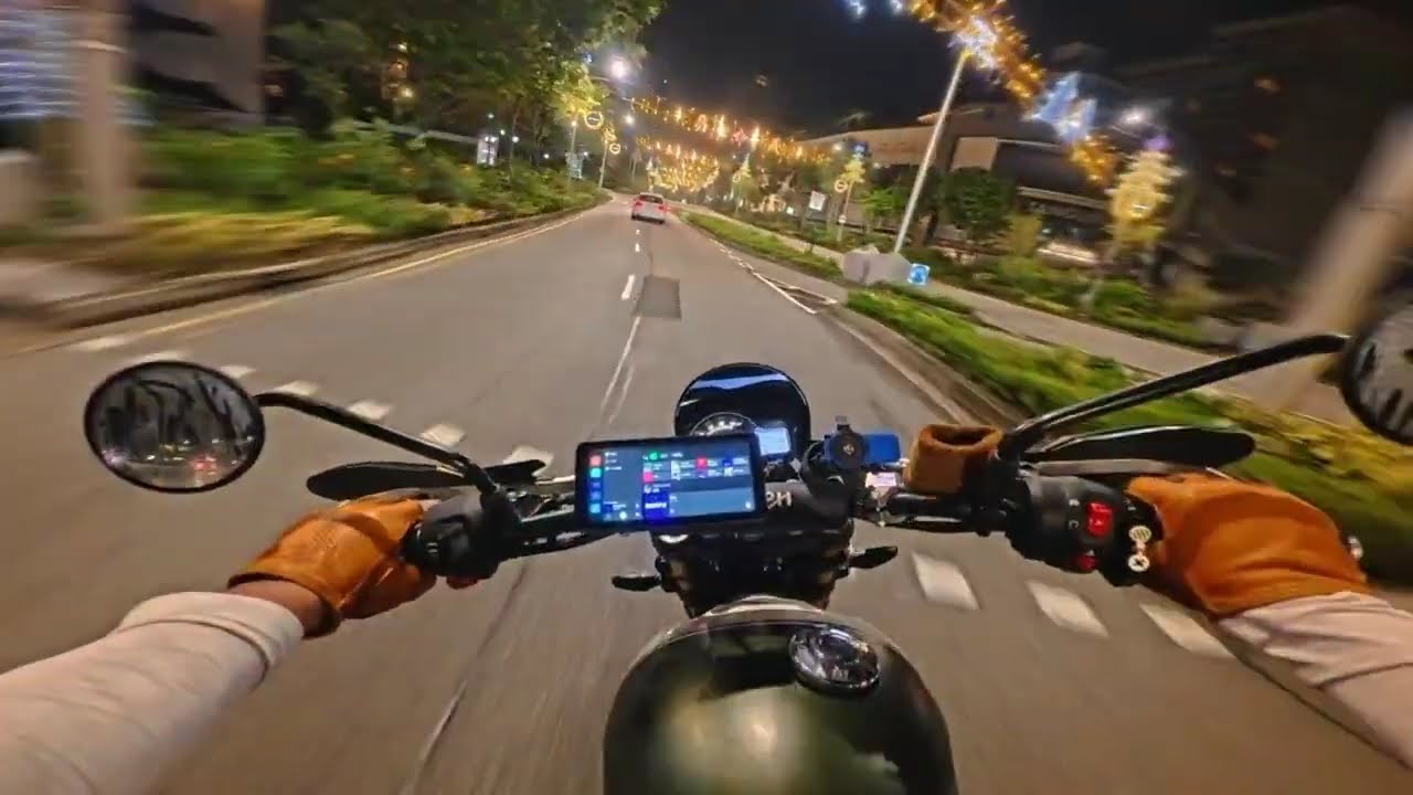 (POV) Triumph Scrambler 400X, Insta360 Ace Pro 2, Singapore City Night Ride, 1am [FULL VIDEO]