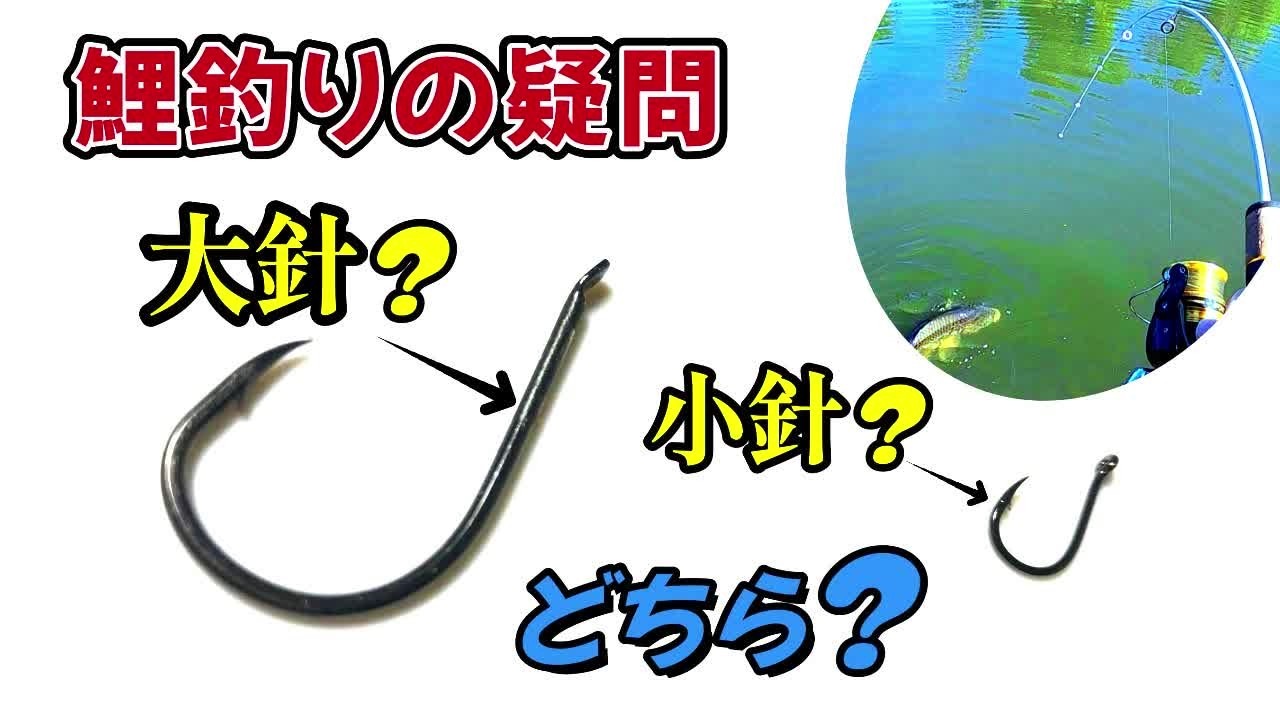 【鯉釣り検証】針の大きさで釣果は変わるのかな？大針と小針で釣り比べてみた【吸い込み】【鱒レンジャー】