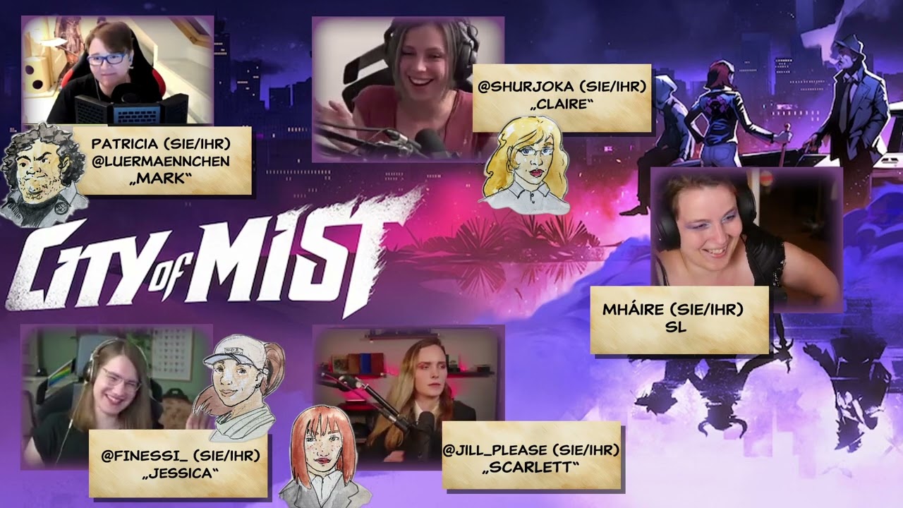 Mháire leitet City of Mist für @Shurjoka @finessi_ @JillPlease und Patricia