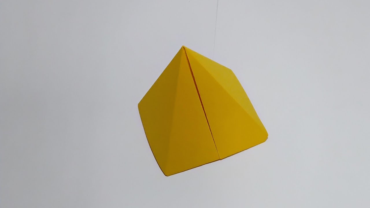 How to make a paper pyramid | very easy Origami pyramid | 折纸金字塔