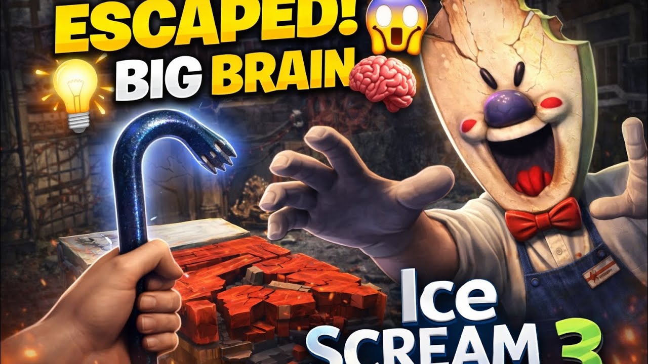 Horror Game But BIG BRAIN ESCAPE 🧠🔥 | Ice Scream 3...