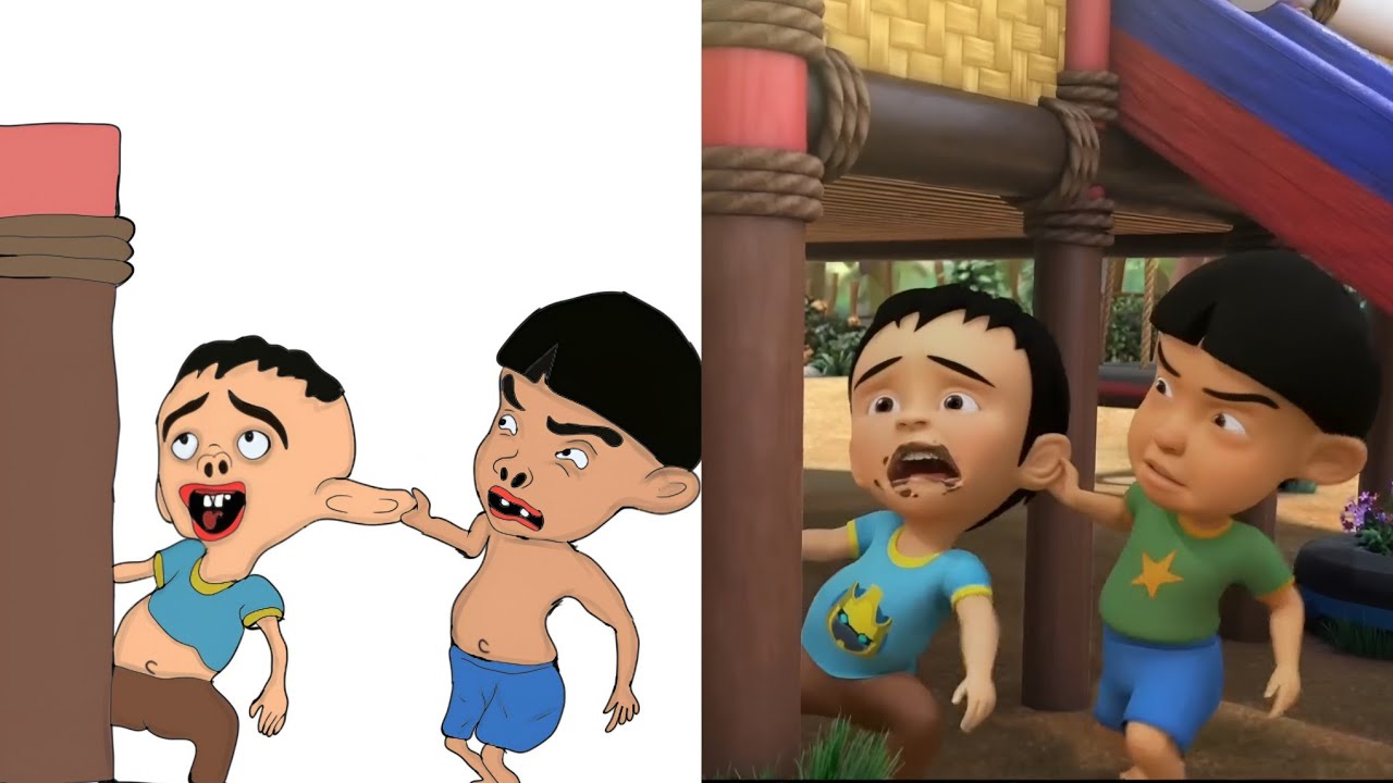 Drawing meme Upin Ipin lucu terbaru || funny drawing meme . 