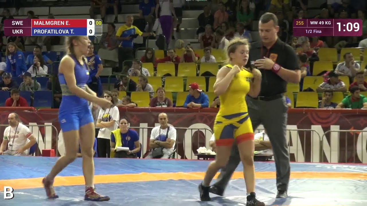 1/2 WW - 49 kg: T. PROFATILOVA (UKR) df. E. MALMGREN (SWE) by VPO1, 5-2