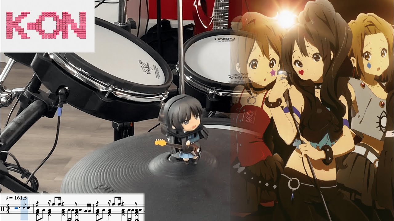 Utauyo Miracle - K-ON! OP3 but Ritsu got a lot better on drums