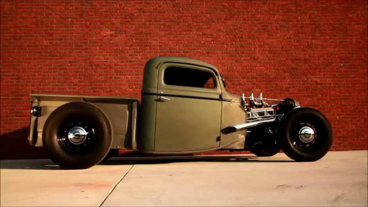 1935 Chopped Ford Pickup Truck, Traditional Hot Rod Burn Out HAMB SCTA Teaser Film, FOR SALE