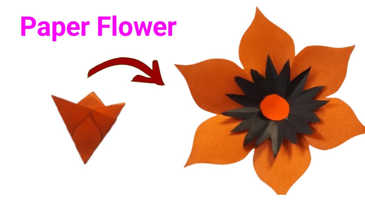 Easy Paper Flower Making 🌸 | Beautiful Paper Flower Craft for Home Decoration | DIY Paper Craft