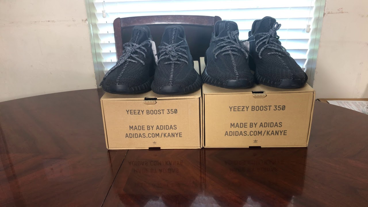 Adidas Yeezy 350 V2 black static. Real vs Fake review. Black light test. Check it out 👀