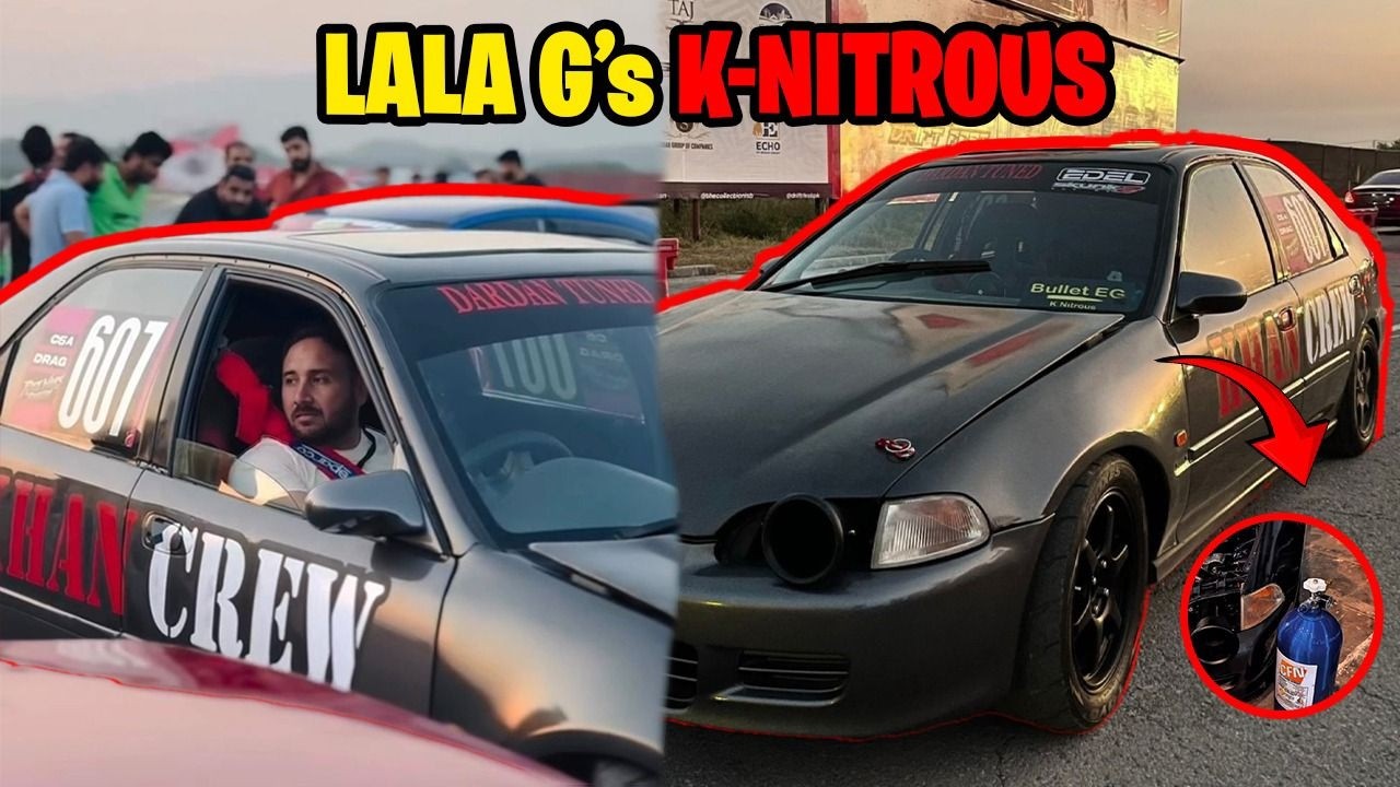 Lala G's Honda K-nitrous wehshi Run 🔥 haji sahab lala g my friend