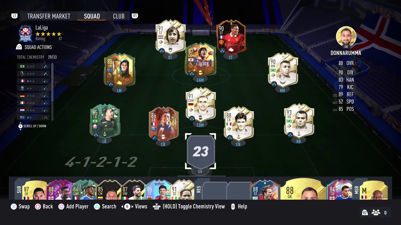 FUT 23 - With 91 Cruyff, 93 Cafu, 90 Jairzinho, 89 Martial, 91 Lahm, 86 Kimpembe!