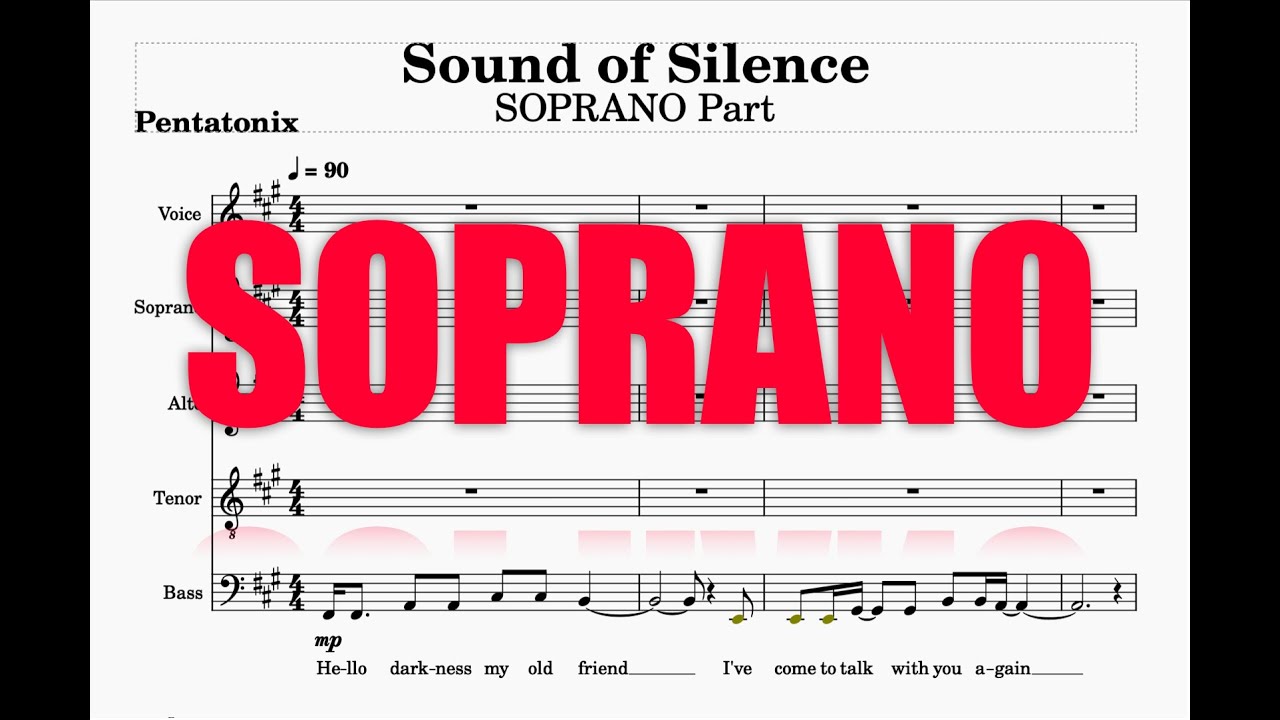 The Sound of Silence SOPRANO Part - Pentatonix