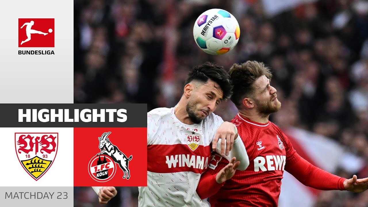 K&ouml;ln Stops Stuttgart's Winning Series! | VfB Stuttgart - 1. FC K&ouml;ln 1-1 | Highlights | Matchday 23