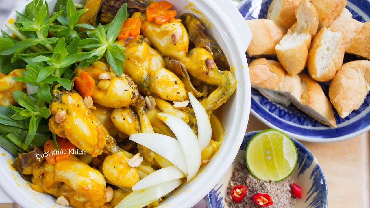 CÁCH LÀM ẾCH XÀO LĂN NƯỚC CỐT DỪA - CKK