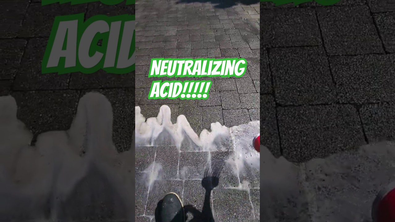 ACID! Neutralizing muriatic acid with sodium bicarbonate post rust removal from pavers!