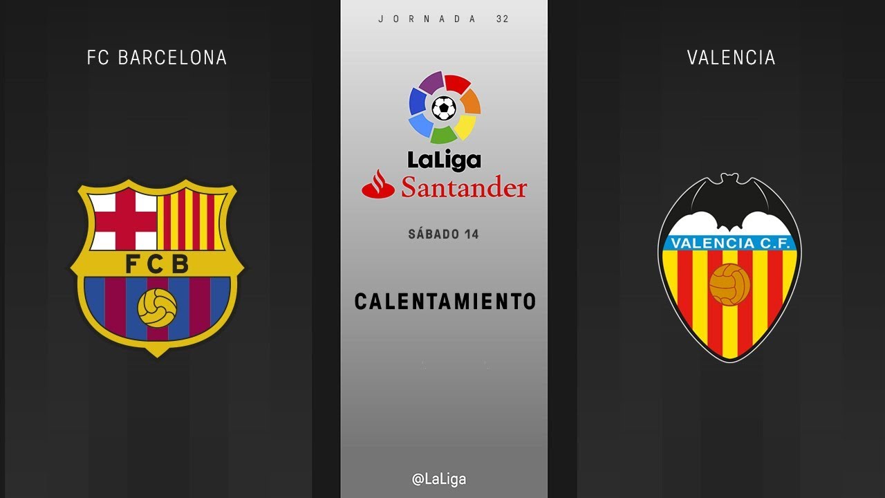 Calentamiento FC Barcelona vs Valencia
