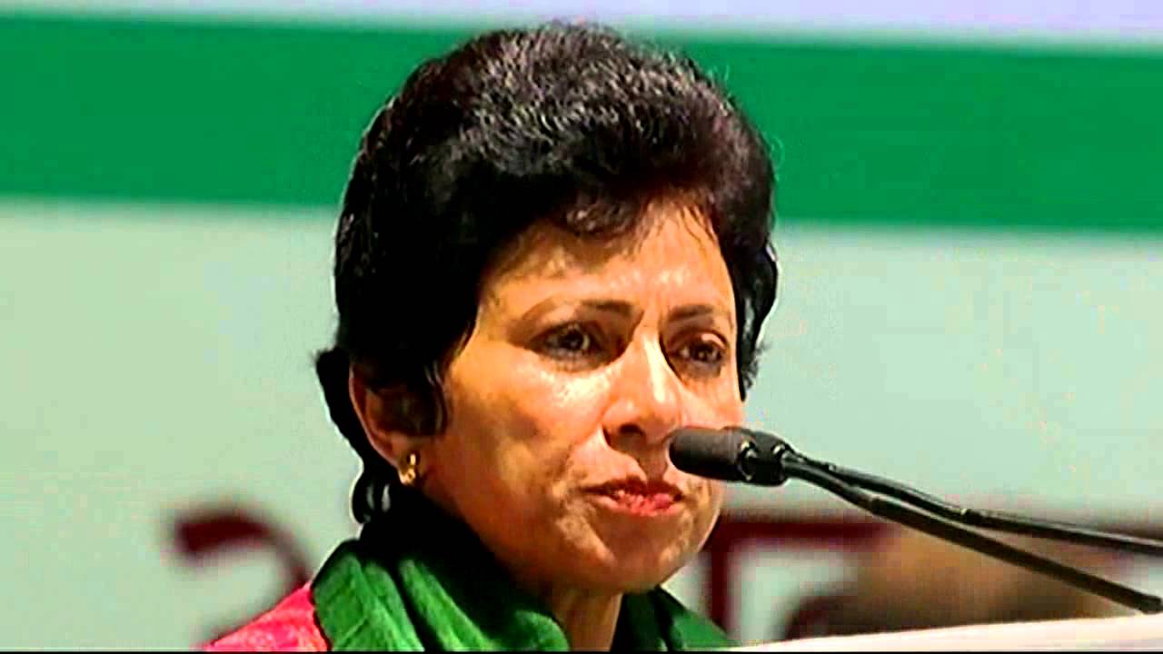 Kumari Shelaja (Minister, Lok Sabha) addressing AICC Session in New Delhi