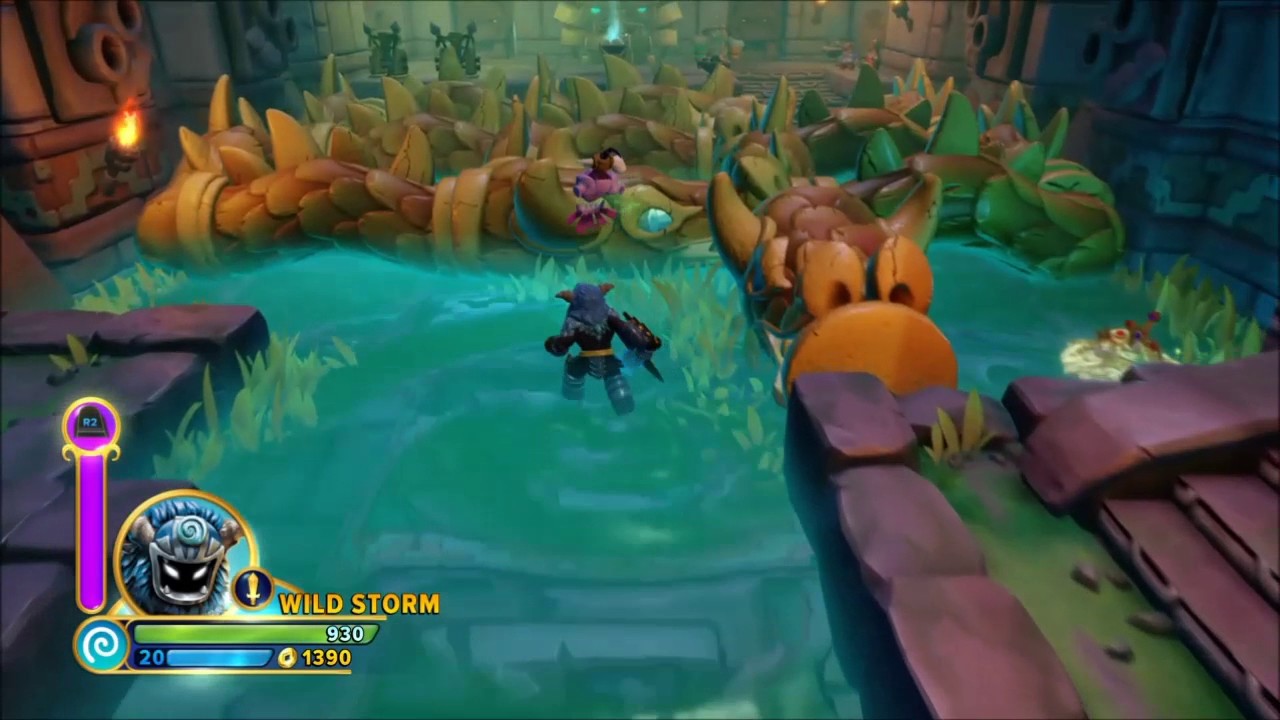 CURSED TIKI TEMPLE Walkthrough with WILD STORM (Feral Beast path) | Skylanders Imaginators