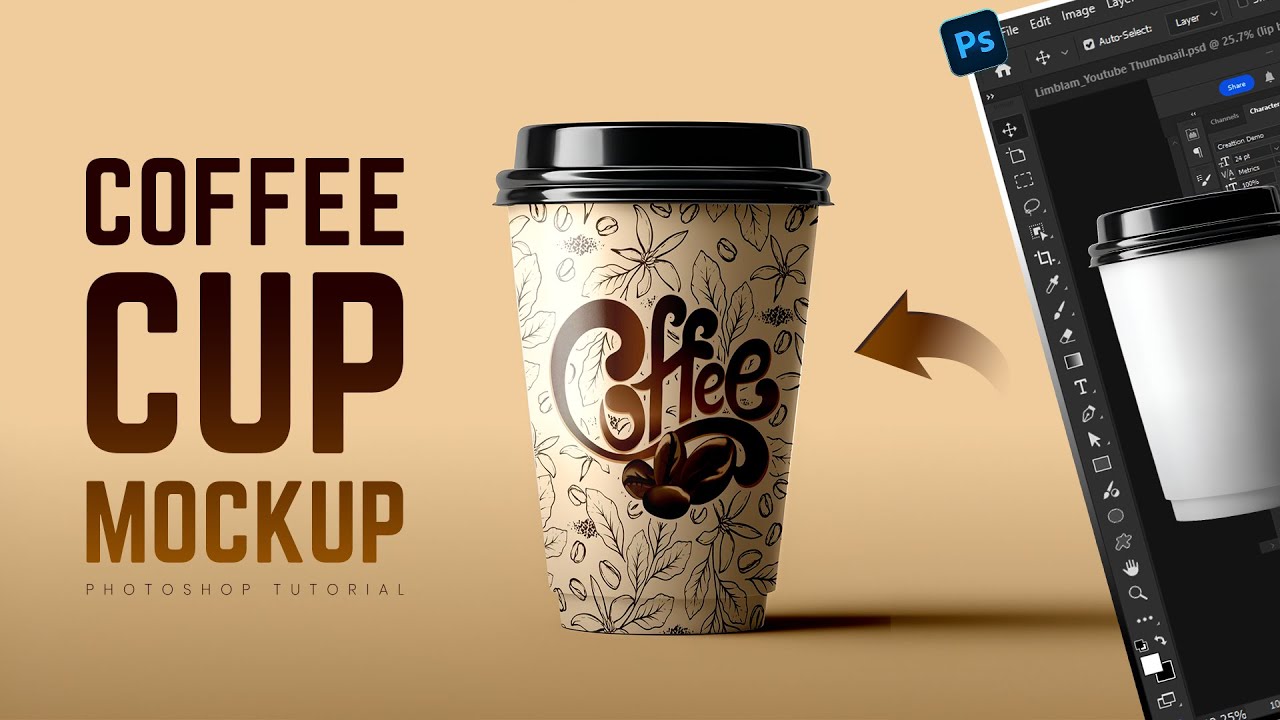 How to make a Coffee Cup Mockup in Photoshop | Photoshop Mockup Tutorial