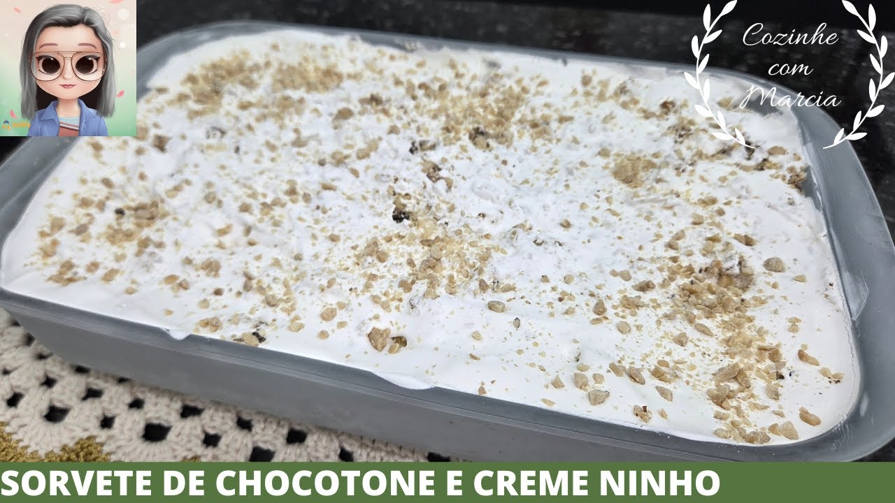 SORVETE DE PANETONE E CREME NINHO