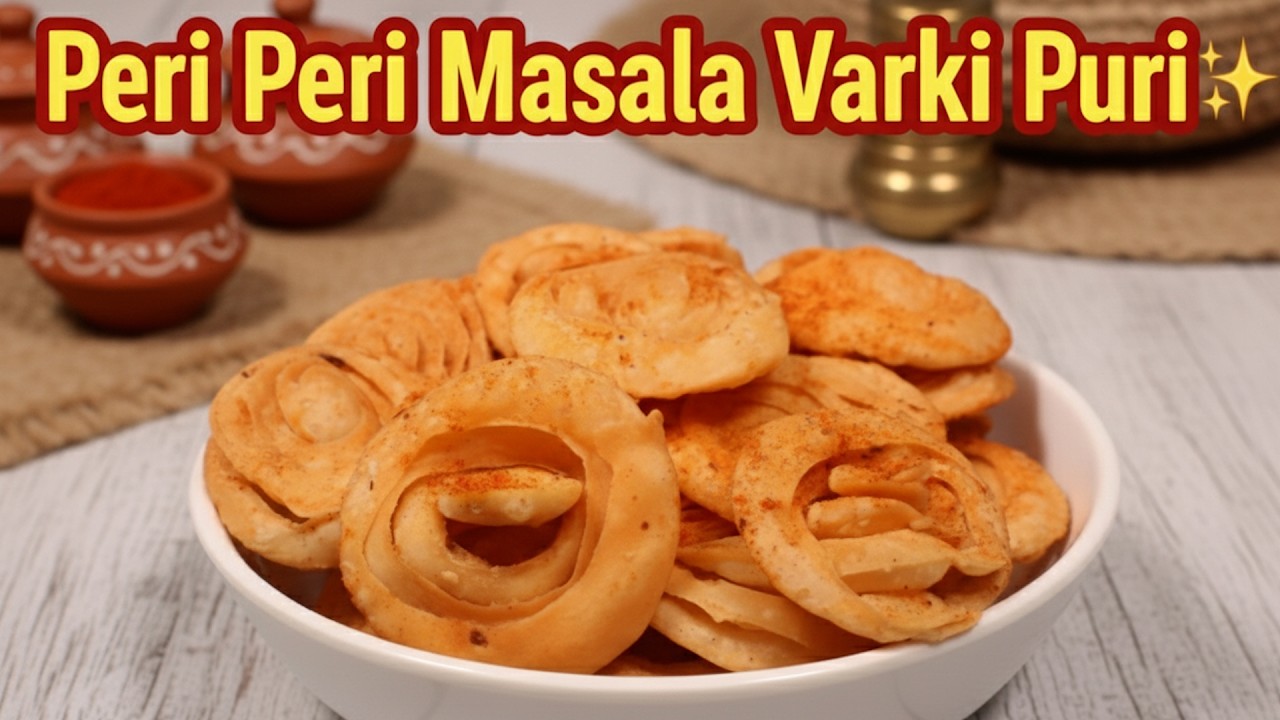 Peri Peri Masala Varki Puri Recipe | खस्ता लेयर्ड पूरी | Crispy Tea Time Snack | Diwali Snack