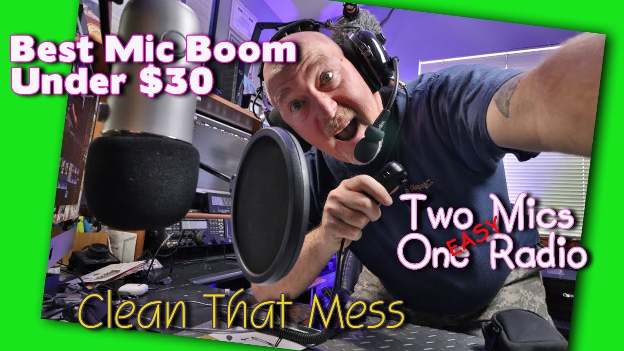 Organize Your Ham Radio Shack With  Mic Booms & Switches | K6UDA Radio