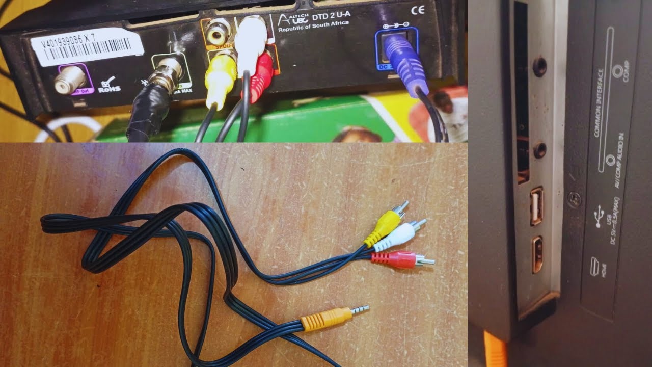 Подключите декодер GOtv к странному телевизору без портов RCA AV