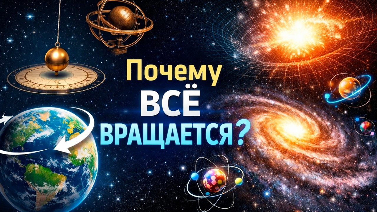 Почему ВСЁ во Вселенной вращается? От маятника Фуко до чёрных дыр и квантового спина