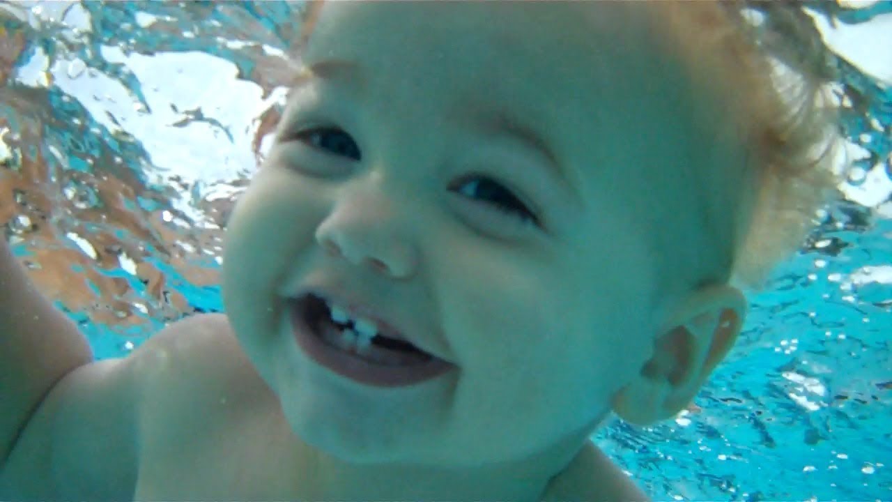 Baby Nash Learns to Swim