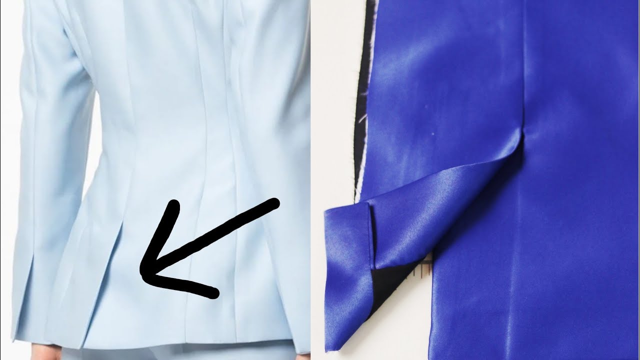 Как пришить шлицу на куртку.