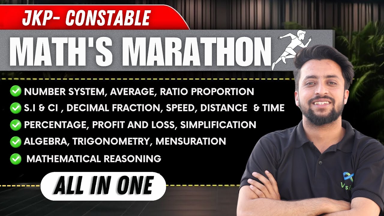 MARATHON || MATH'S ONESHOT|| JKPCONSTABLE|| JKSSB MATHS MOST IMPORTANT MCQS