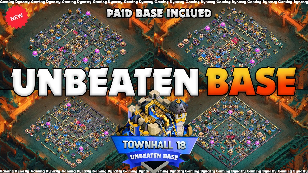 Best TH18 LEGEND Bases for WAR / CWL (Anti-3 Star Links) Best Th18 Defense Meta!