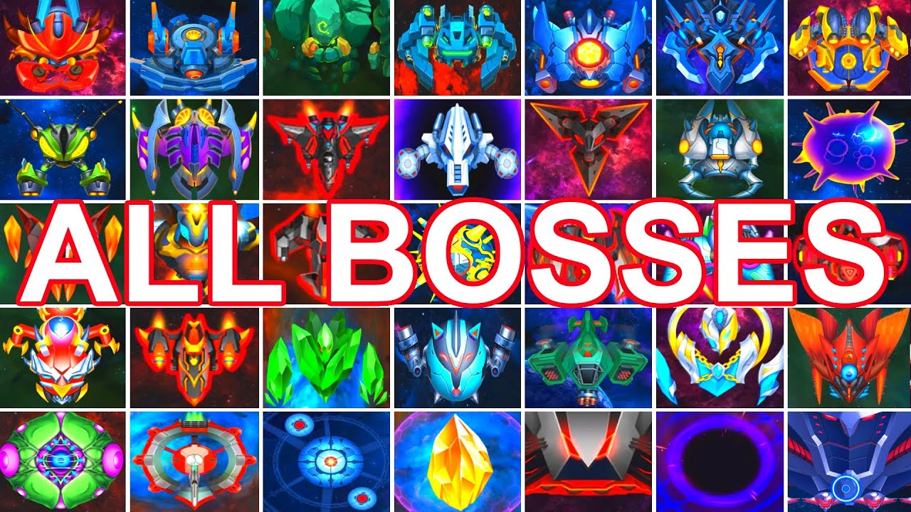 Galaxy Invader: Alien Shooting - All Bosses | Beating ALL BOSSES