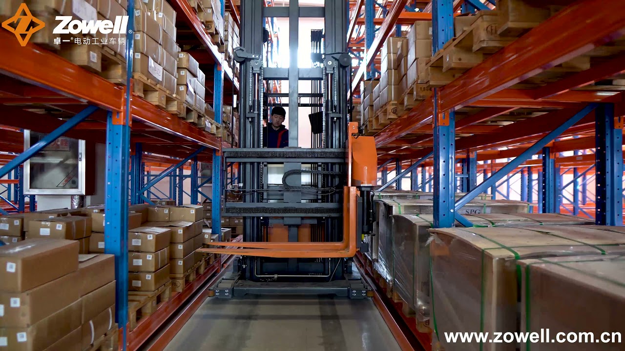 Zowell VNA forklift  with 7.5m lifting height used for screw