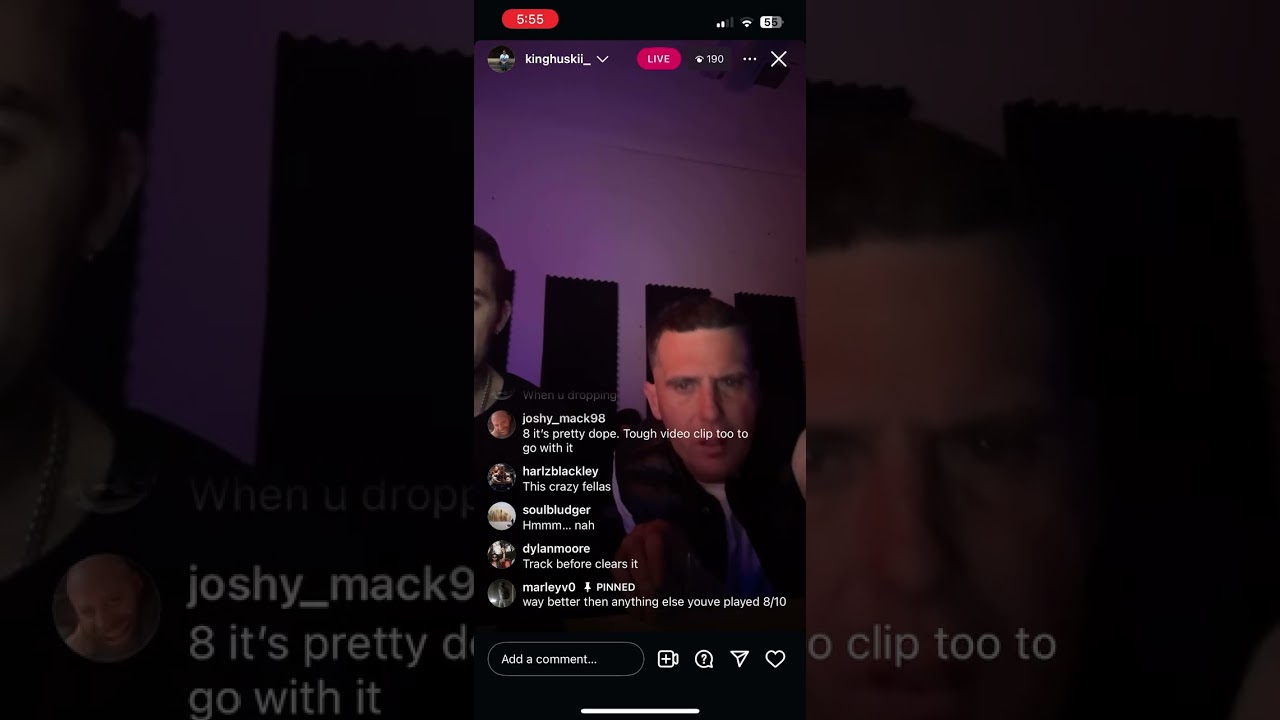 Huskii instagram live unreleased music 21/09/2025