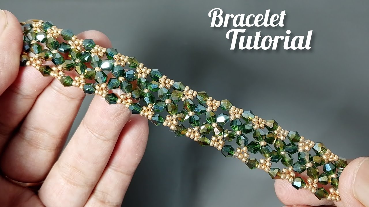 Diy Bracelet| Rondelle crystal and pearl Bracelet Tutorial| seed beads Bracelet